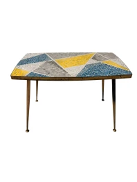 Mid-Century Modern Coffee Table with Mosaic Top by Berthold Muller, 1950s
